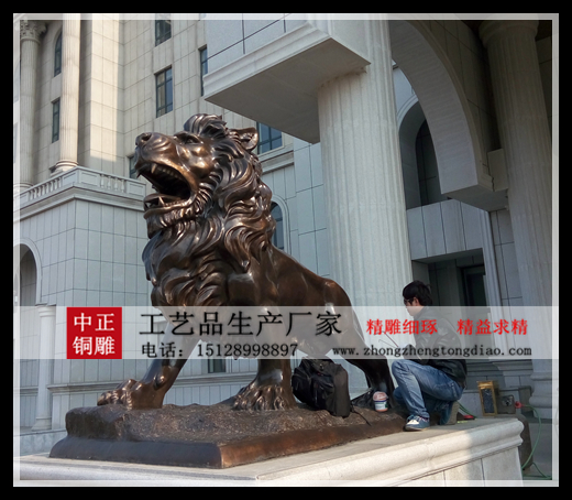 中正动物铜雕厂专业生产优质铜狮子雕塑_供应铜狮子厂家欢迎各界人士来电垂询