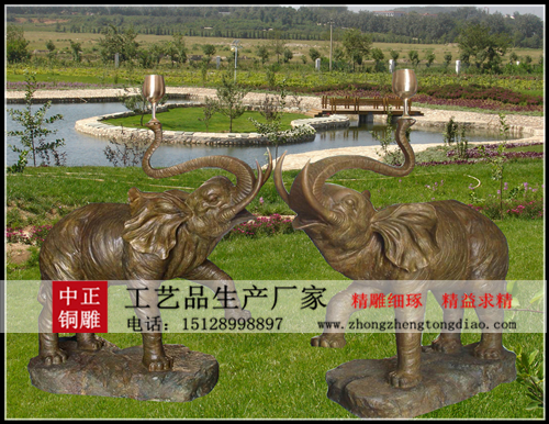 生产铜雕大象_铜大象铸造价格请咨询中正动物铜雕生产厂家，15128998897